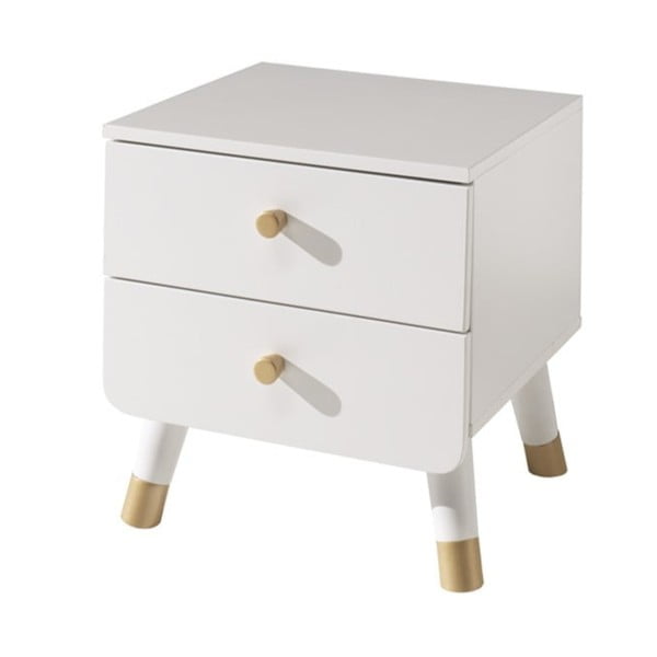 Balts bērnu naktsskapītis no priedes koka Vipack Billy
