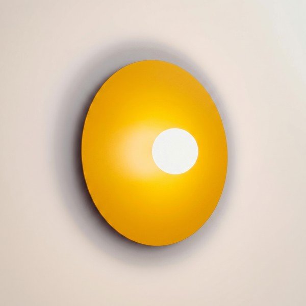 Dzeltena metāla sienas lampa ø 50 cm AKE – Thoro-image-2
