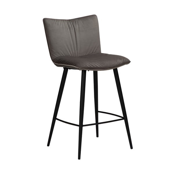 Pelēks samta bāra krēsls DAN-FORM Denmark Join, augstums 103 cm