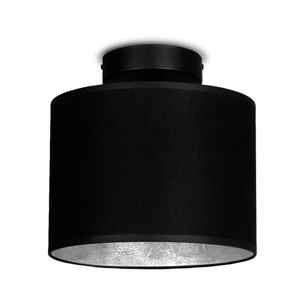Melna griestu lampa ar sudraba detaļām Sotto Luce Mika XS CP, ⌀ 20 cm