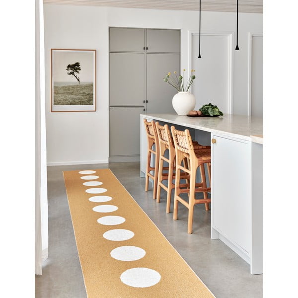 Okera dzeltens iekštelpu un āra celiņa paklājs 70x150 cm Vera Ochre – Pappelina-image-1