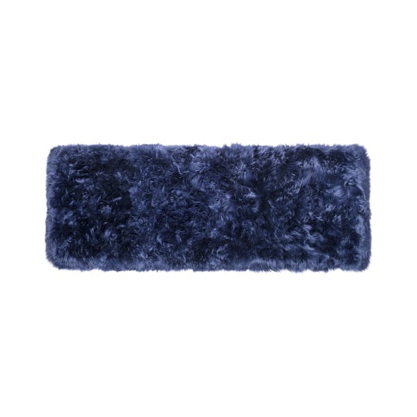 Tumši zils aitādas paklājs Royal Dream Zealand Long, 70 x 190 cm