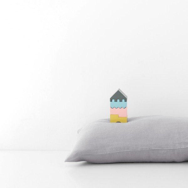 Bērnu pelēka lina spilvendrāna Linen Tales Nature, 40 x 60 cm-image-3