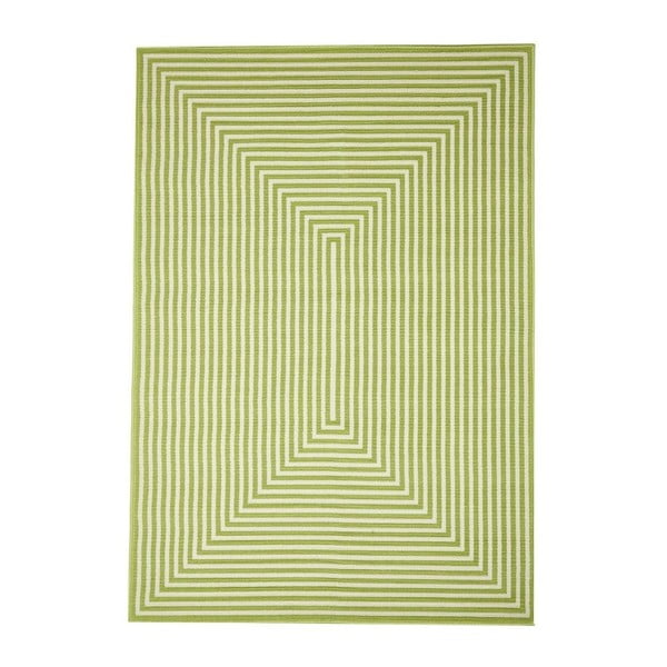 Zaļš āra paklājs Floorita Braid, 133 x 190 cm