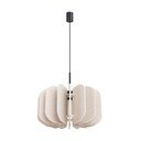 Bēša metāla piekaramā lampa ar auduma abažūru ø 45 cm Elom – Sollux