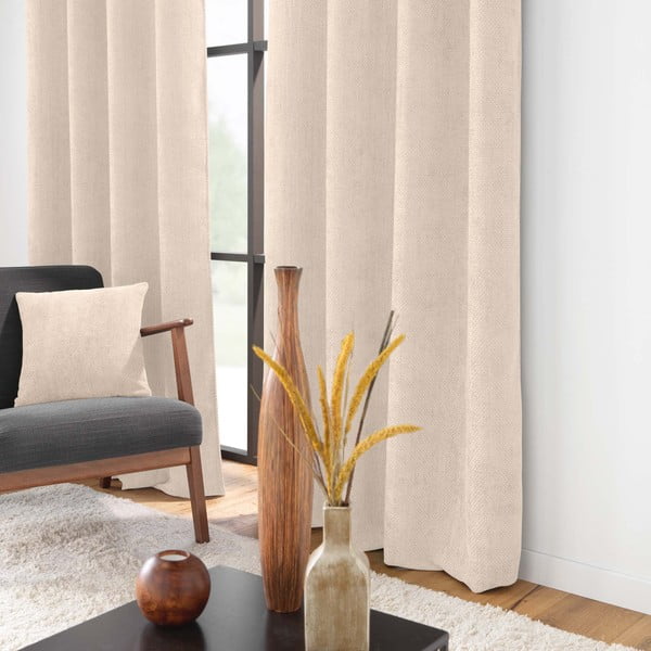 Bēšs aizkars no šenila 140x260 cm Leo – douceur d'intérieur-image-1