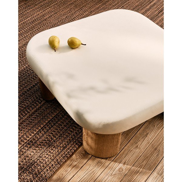 Dārza kafijas galdiņš ar betona galda virsmu 80x80 cm Labra – Kave Home-image-4