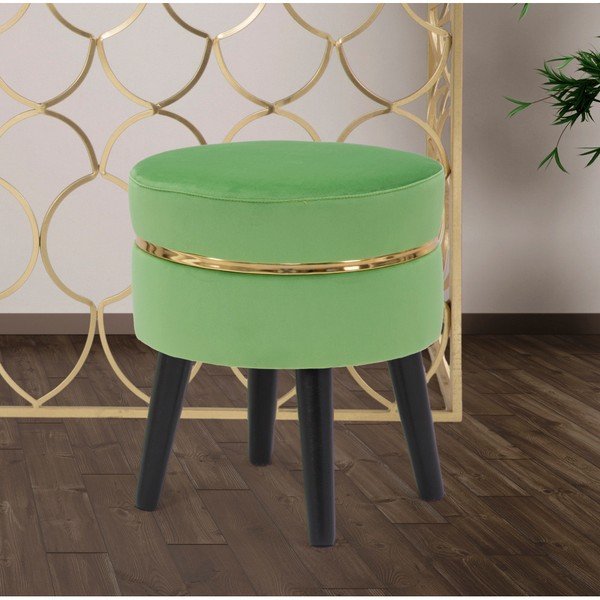 Mauro Ferretti Paris zaļš polsterēts krēsls, ⌀ 35 cm-image-1