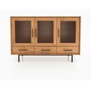 Dabīga toņa vitrīna no ozolkoka 144x95 cm Abies – The Beds