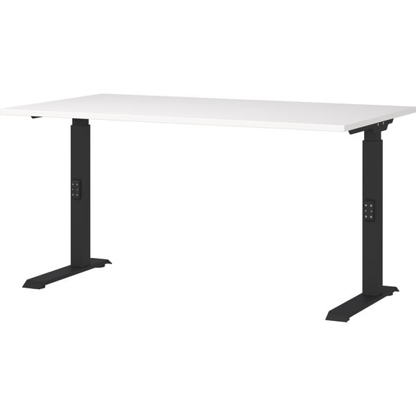 Darba galds ar regulējamu augstumu un baltu galda virsmu 80x140 cm Downey – Germania
