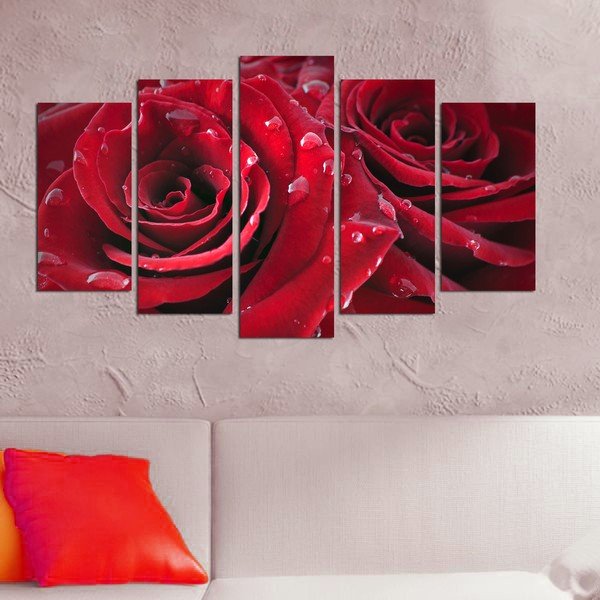 Daudzdaļīgā glezna Rojo Manto, 110 x 60 cm-image-1