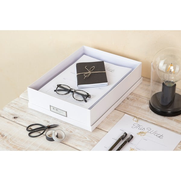 Balta uzglabāšanas kaste dokumentiem Bigso, A4 izmērs-image-2