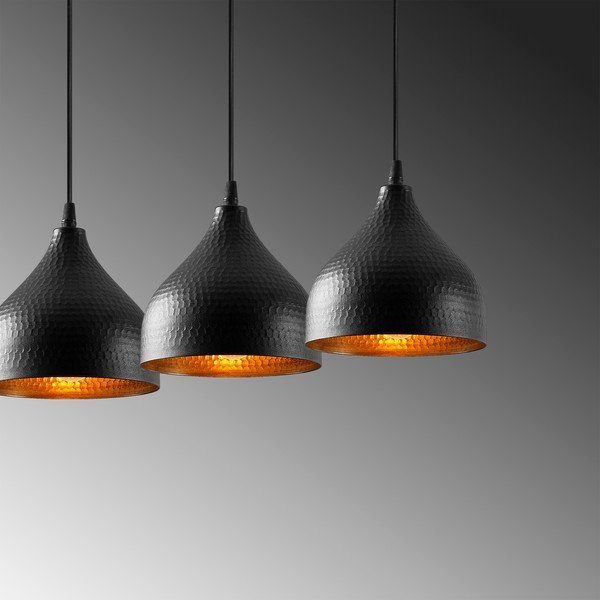 Melna piekaramā lampa ar metāla abažūru Tattoo – Opviq lights-image-4