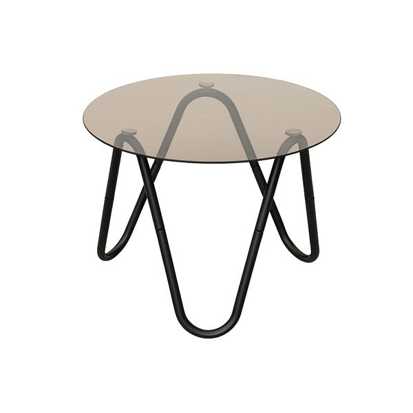 Apaļš sānu galdiņš ar stikla galda virsmu ø 50 cm Ventana Round – Leitmotiv