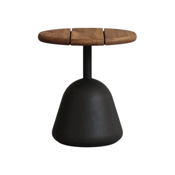 Apaļš dārza kafijas galdiņš ar akācijas koka galda virsmu ø 43 cm Saura – Kave Home