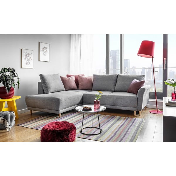 Gaiši pelēks stūra dīvāns Miuform Lovely Annie, kreisais stūris-image-2