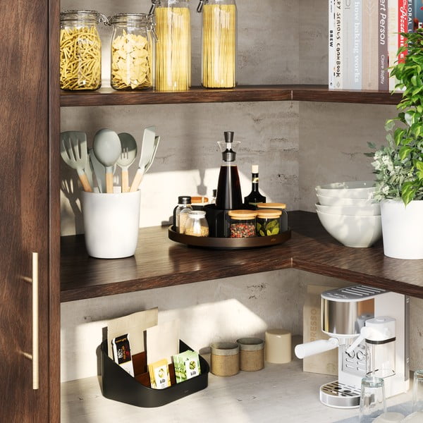 Melns koka kosmētikas/grozāms vannas istabas organizators Bellwood – Umbra-image-4