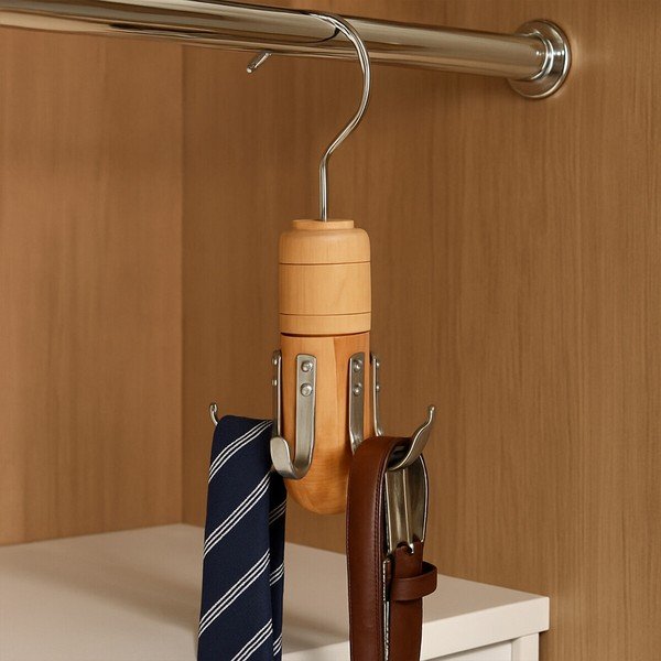 Piekaramais koka turētājs kaklasaitēm un jostām The Dandy – Premier Housewares-image-3