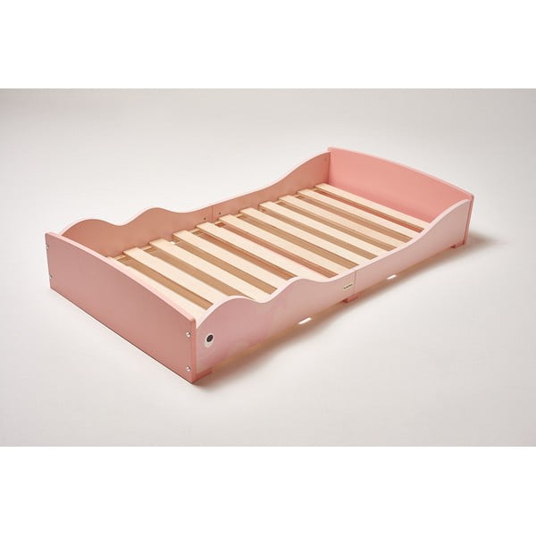 Rozā bērnu gulta 70x140 cm Whale – Rocket Baby-image-1