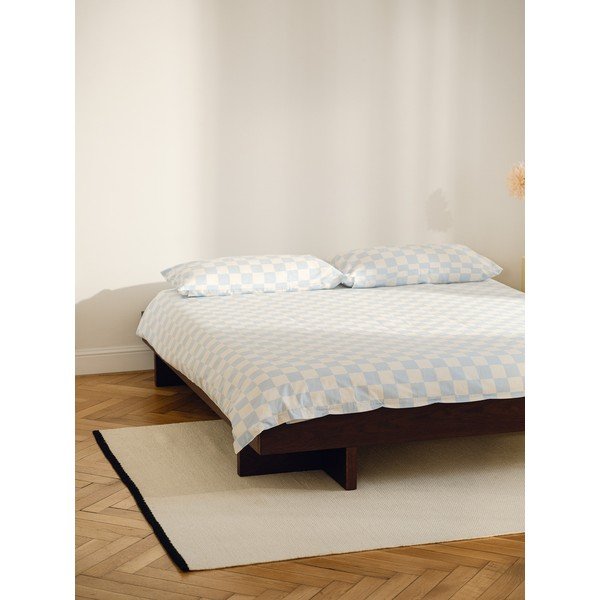 Brūna divvietīga gulta no MDF ar oškoka imitāciju bez galvgaļa ar redelēm 160x200 cm Kito – noo.ma-image-4