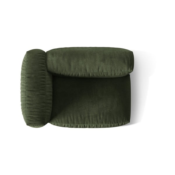 Zaļa samta modulārā dīvāna daļa (ar kreiso stūri) Martina – Micadoni -image-3