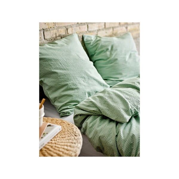 Gaiši zaļa vienguļamā kokvilnas gultas veļa 140x200 cm Cheerful – Södahl-image-1