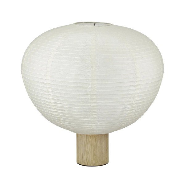 Balta/dabīga toņa galda lampa ar papīra abažūru (augstums 45 cm) Kami – Blomus