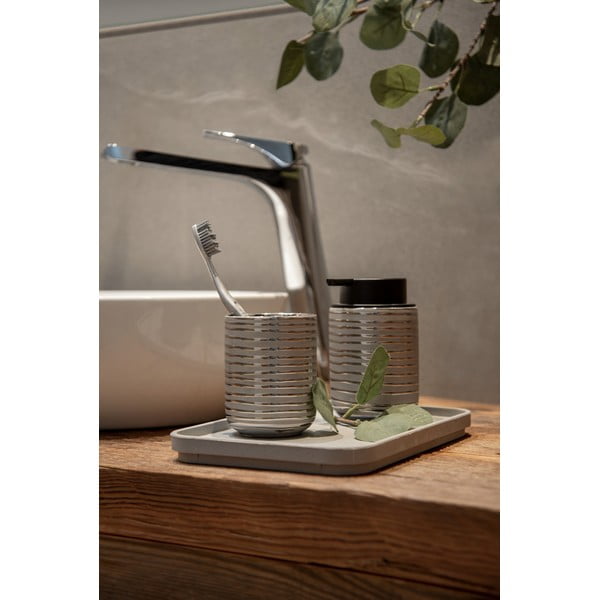 Keramikas ziepju dozators sudraba krāsā 0,28 l Vilalba – Wenko-image-1