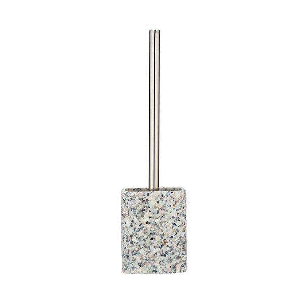 Balti pelēka tualetes birste Wenko Terrazzo-image-1
