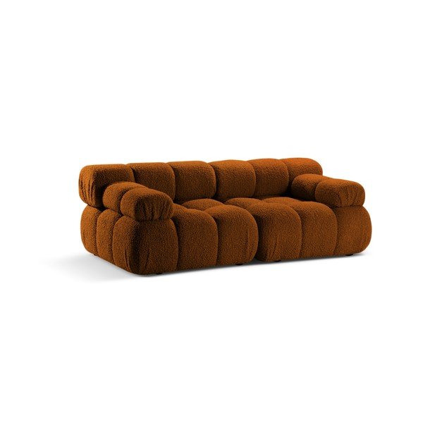 Terakotas oranžs modulārais dīvāns no buklē auduma 188 cm – Micadoni -image-1