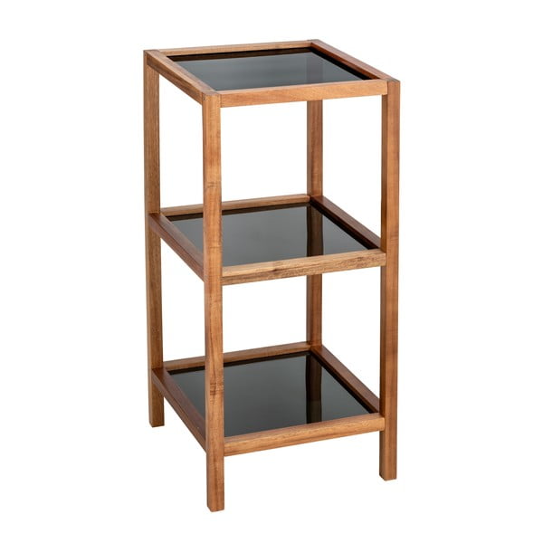 Melns/dabīga toņa stikla vannas istabas plaukts 36x79 cm Fondi – Wenko-image-1