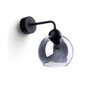 Melna sienas lampa ø 15 cm Grande – Sollux