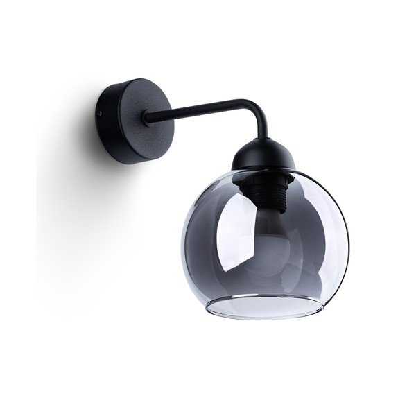 Melna sienas lampa ø 15 cm Grande – Sollux