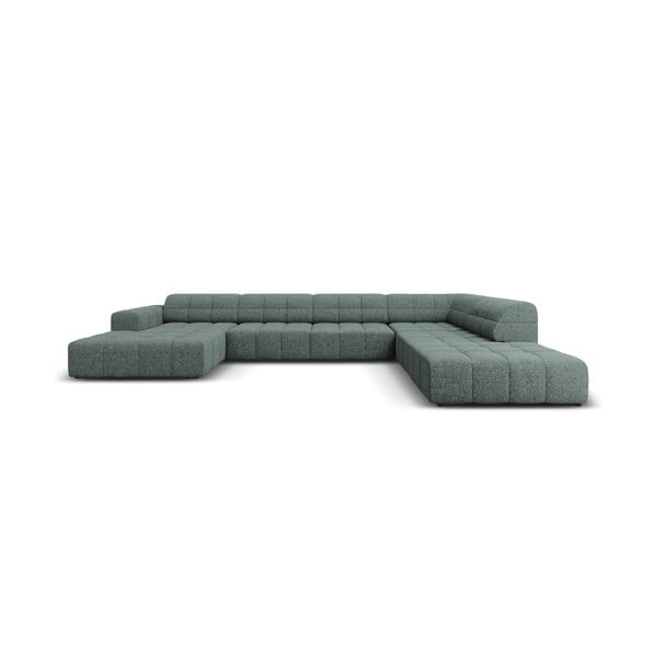 Tirkīzzils stūra dīvāns (ar labo stūri/U veida) Chicago – Cosmopolitan Design