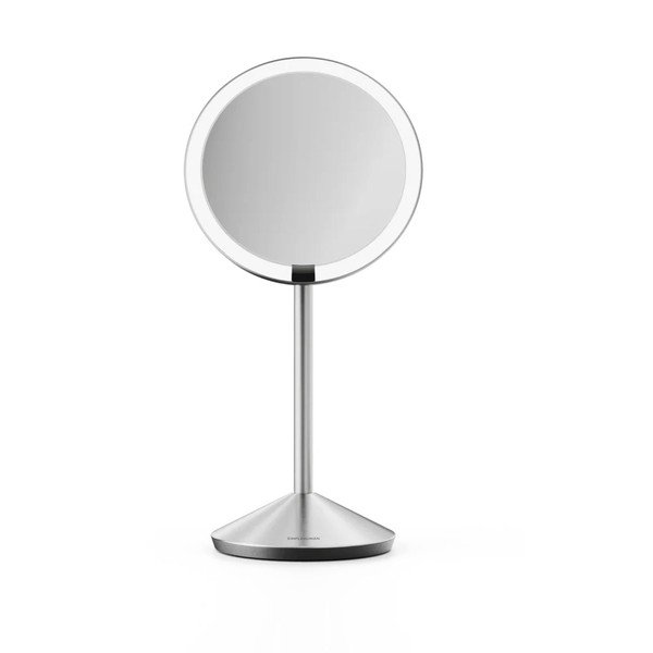 Kosmētikas spogulis ar gaismu/palielināmais (ar 5x palielinājumu) ø 12 cm – simplehuman