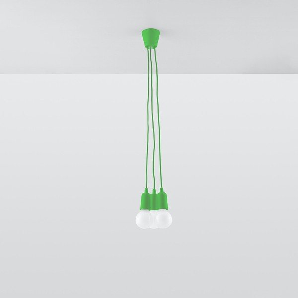Zaļa piekaramā lampa 15x15 cm Rene – Sollux-image-1