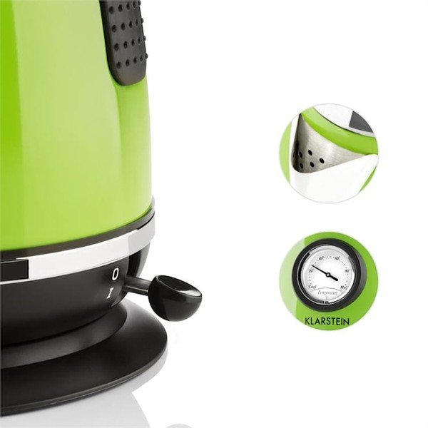 Zaļa elektriskā tējkanna Klarstein Aquavita Chalet-image-3