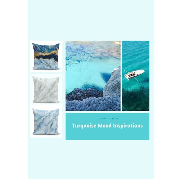 3 spilvendrānu Minimalist Cushion Covers Azuro Cassie, 45 x 45 cm-image-1