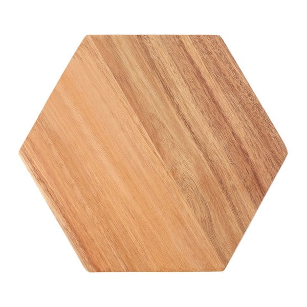 Akācijas koka griešanas dēlītis Premier Housewares Hexagon, 24 x 28 cm