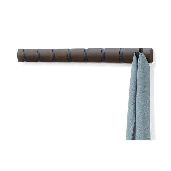 Tumši brūns papeles masīvkoka sienas pakaramais Flip – Umbra-image-4