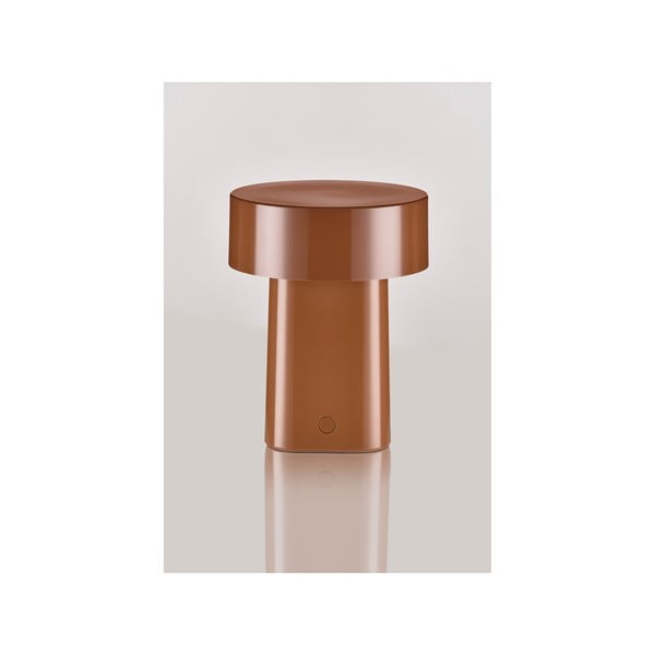 Konjakbrūna plastmasas LED galda lampa (augstums 18 cm) Oblong – Zone-image-3