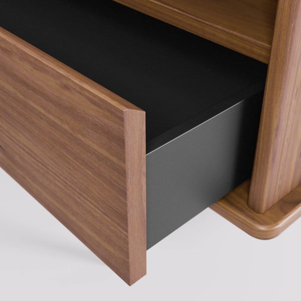 TV galdiņš ar valriekstu koka imitāciju Kave Home Carolin-image-4