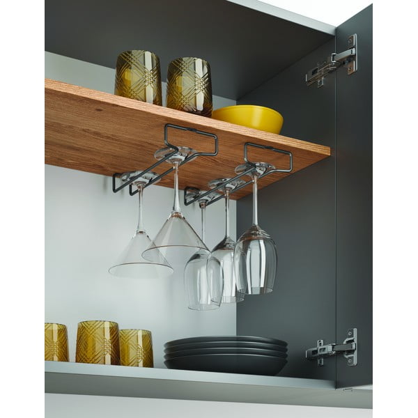 Sienas nerūsējošā tērauda vīna glāžu turētāji (2 gab.) Lava – Metaltex-image-1