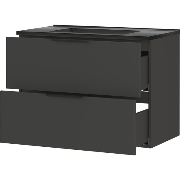 Melns/antracīta pelēks piekarams skapītis ar izlietni 81x61 cm Crandon – Germania-image-2