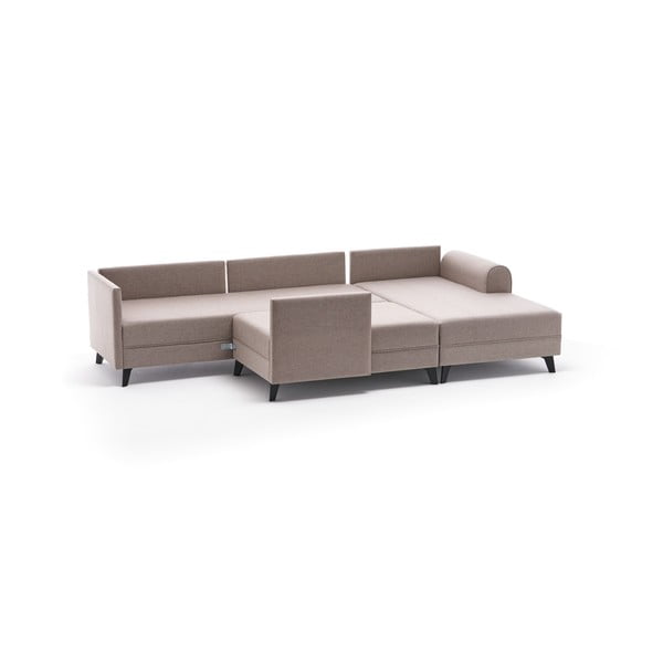 Bēšs stūra dīvāns (U veida) Belen – Balcab Home-image-3
