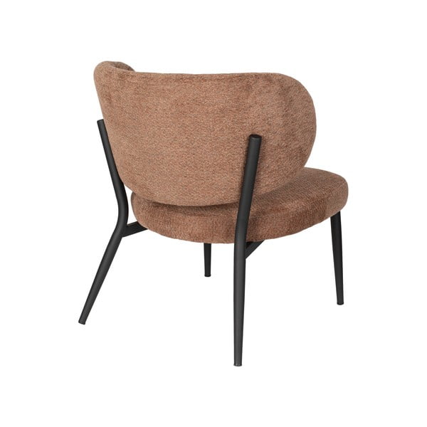 Oranžs/brūns atpūtas krēsls Sanne – White Label-image-4