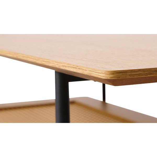 Dabīga toņa žurnālgaldiņš ar ozolkoka imitāciju 55x110 cm Pensacola – Unique Furniture-image-3