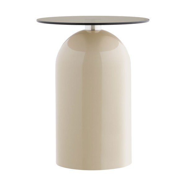 Apaļš sānu galdiņš ar stikla galda virsmu ø 40 cm Ravello – House Nordic