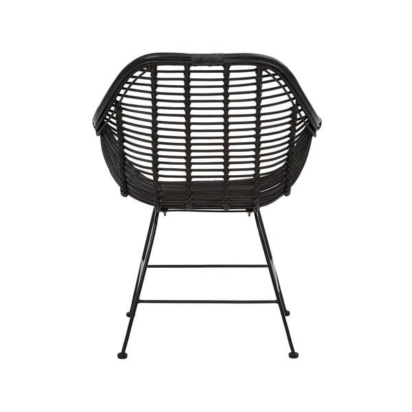 Melni rotangpalmas ēdamistabas krēsli (2 gab.) Kiran – Støraa-image-2