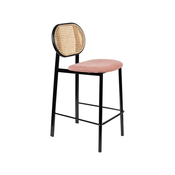 Melns/gaiši rozā bāra krēsls 94 cm Spike – Zuiver